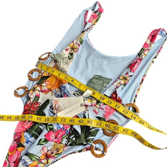 Agua Bendita Tribeca Ventura One-Piece Swimsuit, Scoop Back, Floral, Size Large - Picture 5 of 10